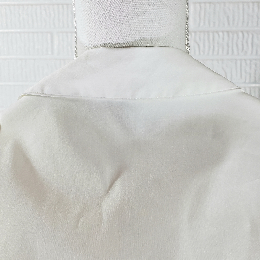 Bar III Blouse Cold Shoulder White - Picture 7 of 8